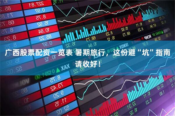 广西股票配资一览表 暑期旅行，这份避“坑”指南请收好！
