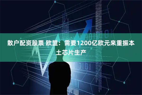 散户配资股票 欧盟：需要1200亿欧元来重振本土芯片生产